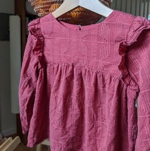 Oshkosh Blouse Magenta Pink Ruffles
